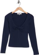 Madden Girl Twist Front Long Sleeve Top