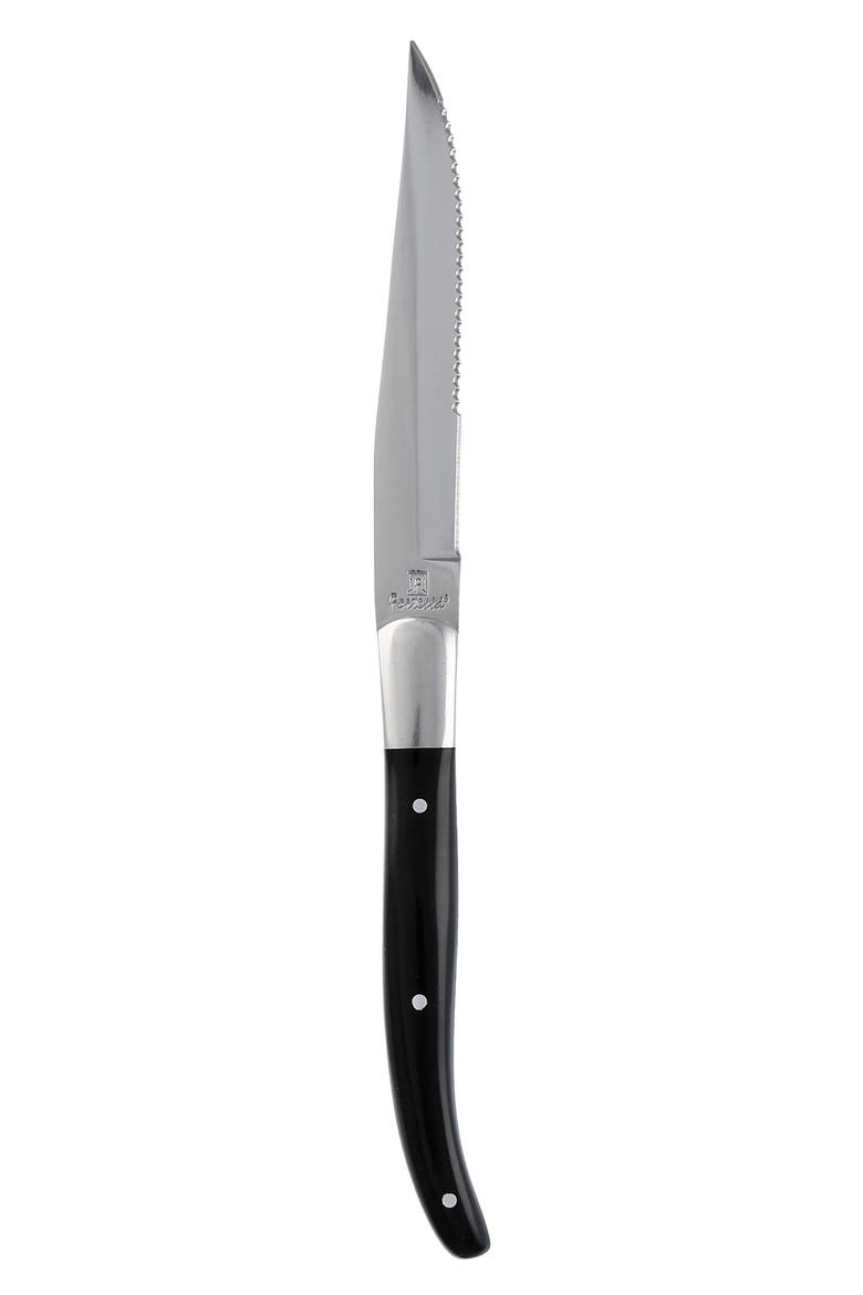 Provencal 6-Piece Serrated Steak Knife Set, Alternate, color, BLACK