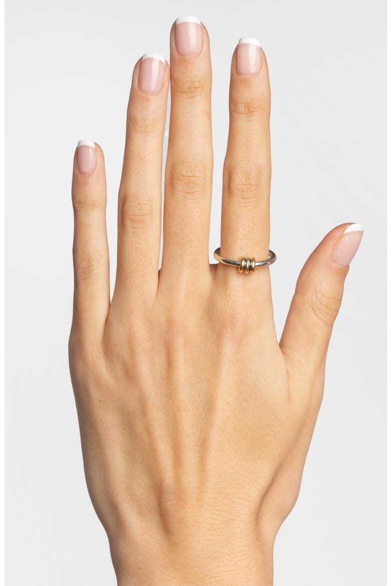 Sirius Mixed Metal Linked Ring, Alternate, color, SILVER