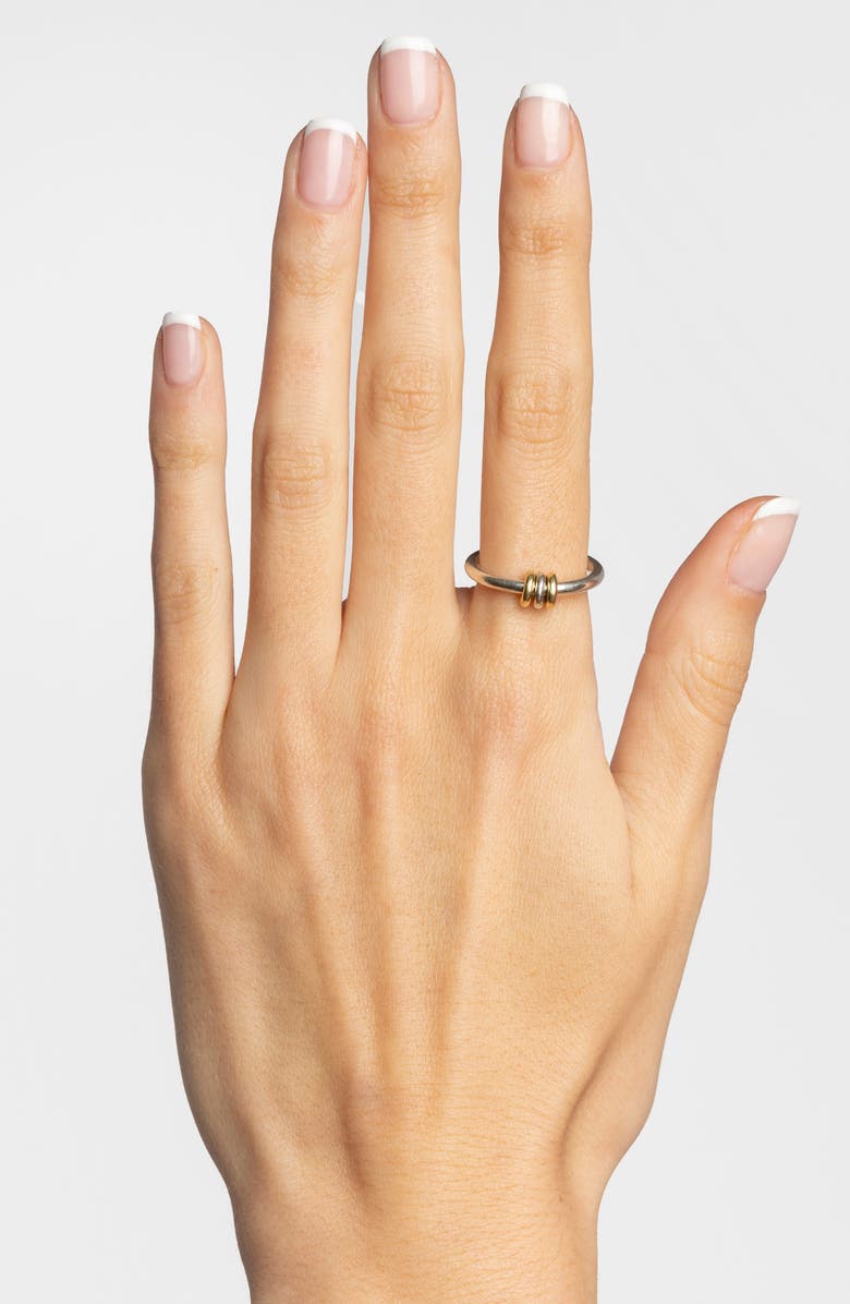 Spinelli Kilcollin Sirius Mixed Metal Linked Ring, Alternate, color, Silver