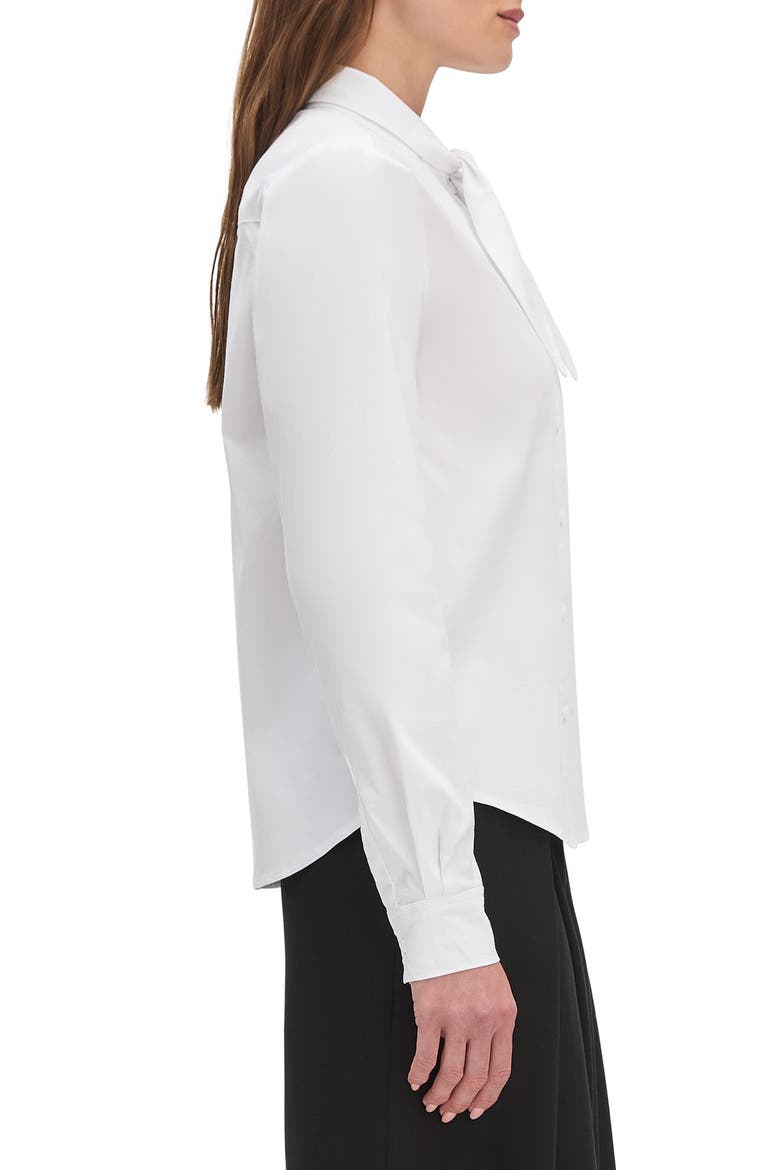 Grateau Cotton Blend Button-Up Shirt, Alternate, color, WHITE