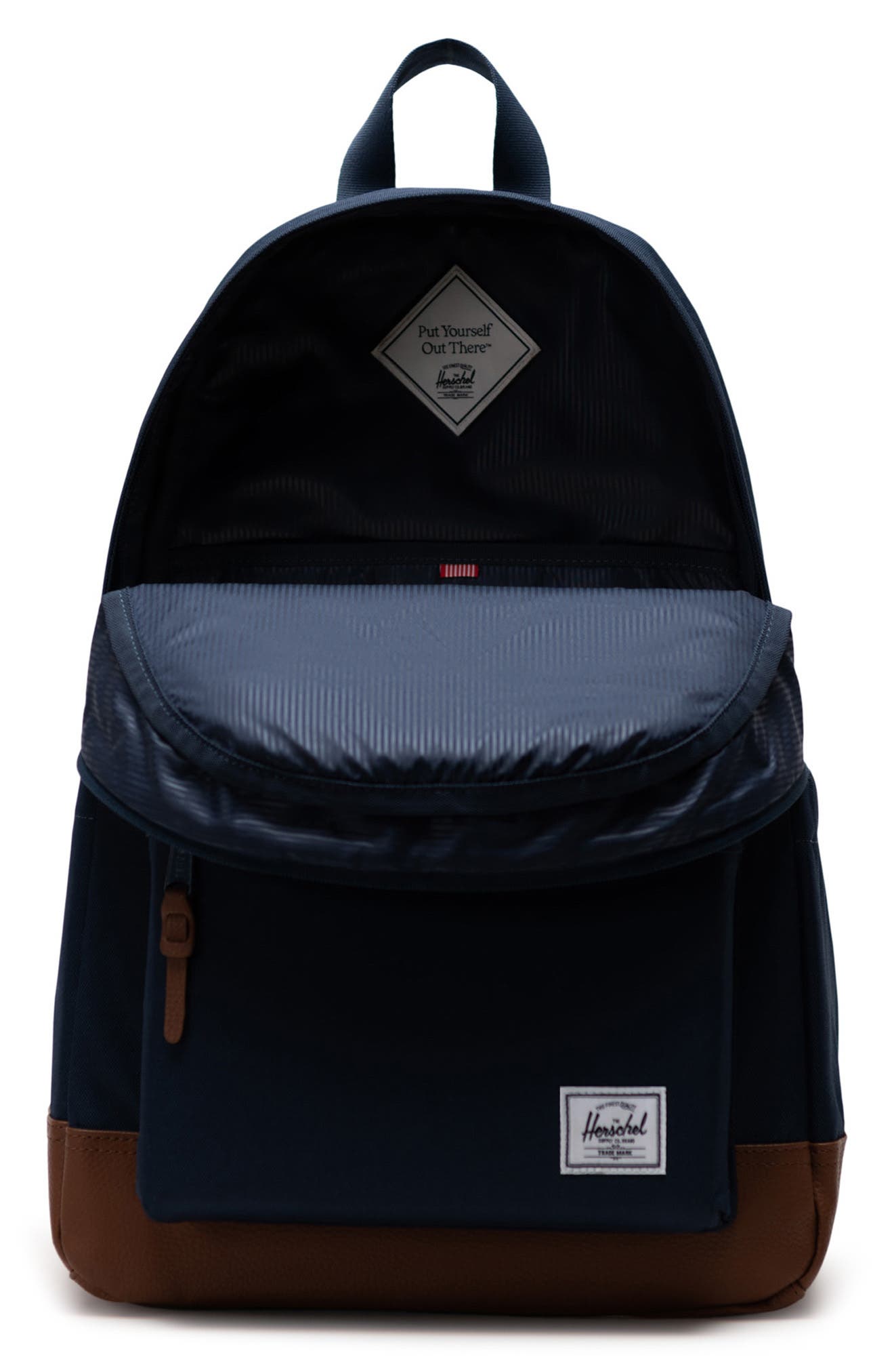 Heritage Backpack, Alternate, color, NAVY/TAN