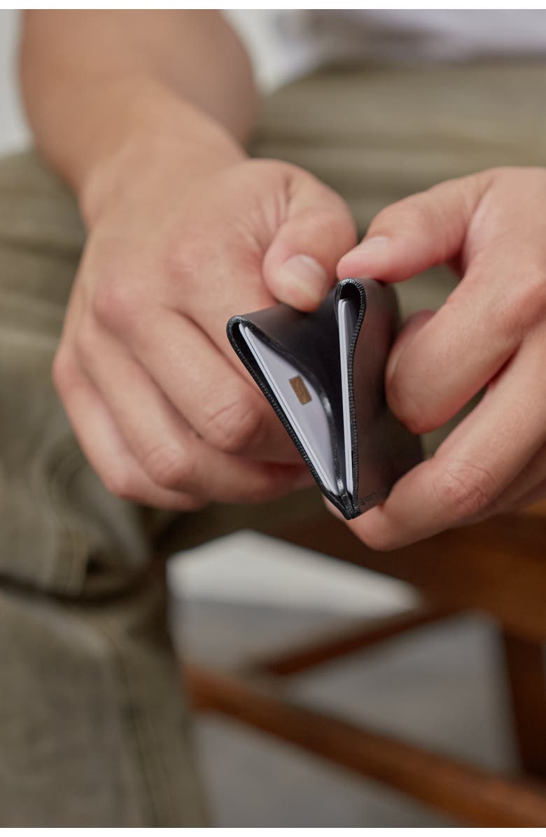 Ezra Arthur Minimalist Card Holder Wallet, Alternate, color, Black