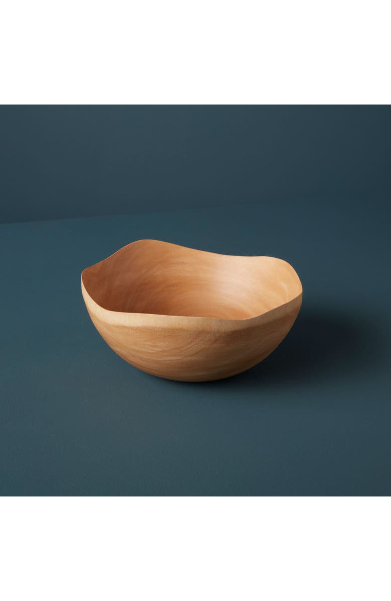 Be Home Kiln Mango Wood Wave Edge Bowl, Alternate, color, Mango