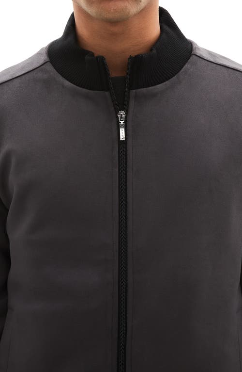 Robert Barakett Lachine Faux Suede Jacket In Gray
