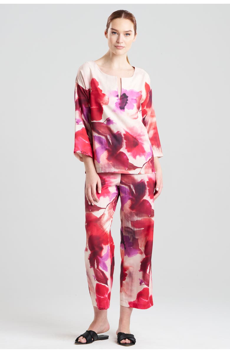 Natori Mizuki Split V Over the Head PJ Set, Main, color, Red