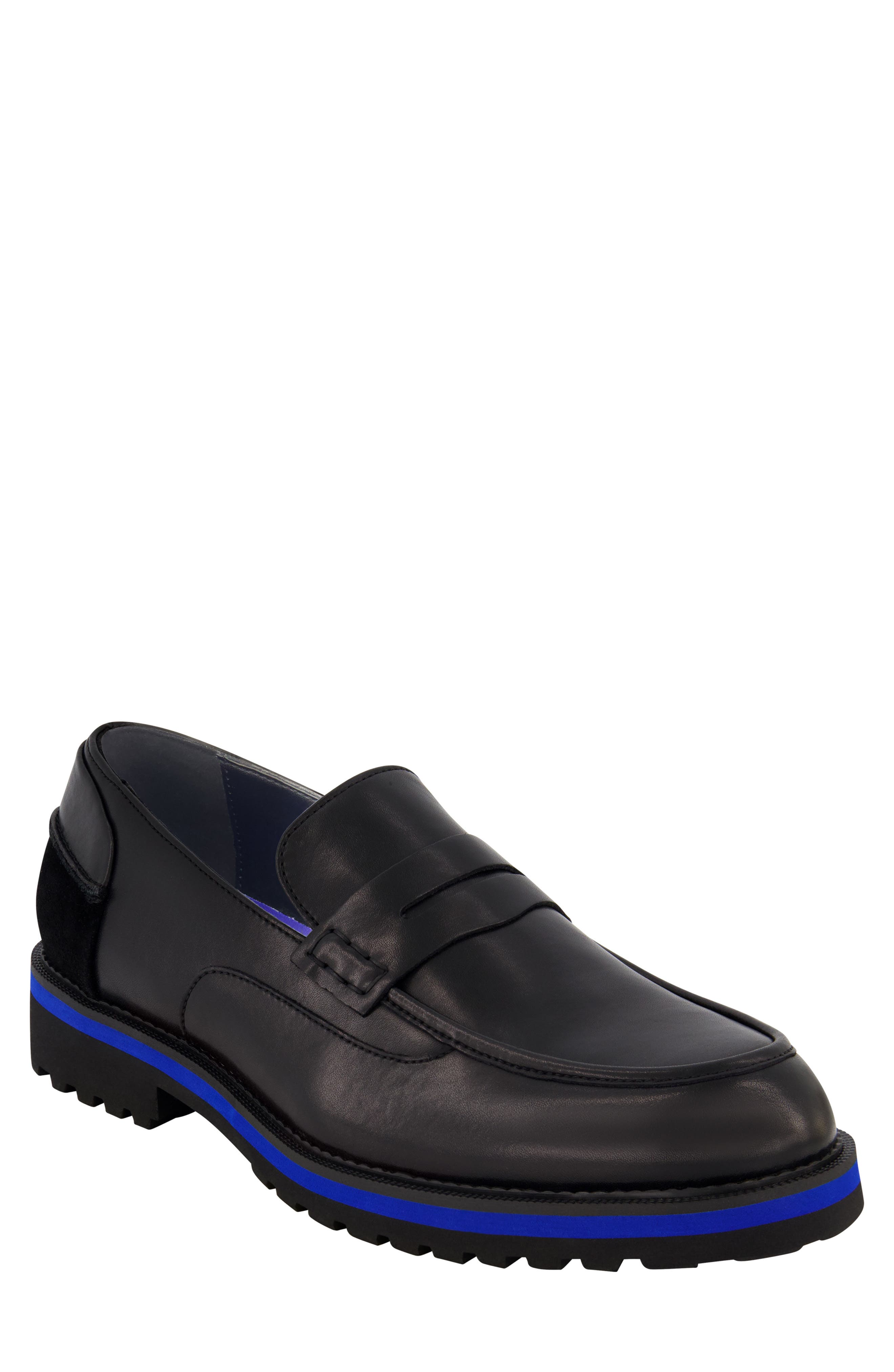 DKNY Leather Penny Loafer, Main, color, 