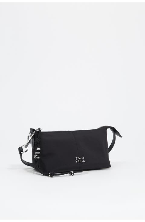 Nylon Crossbody With Leather Details