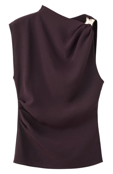 Ruched Asymmetric Top