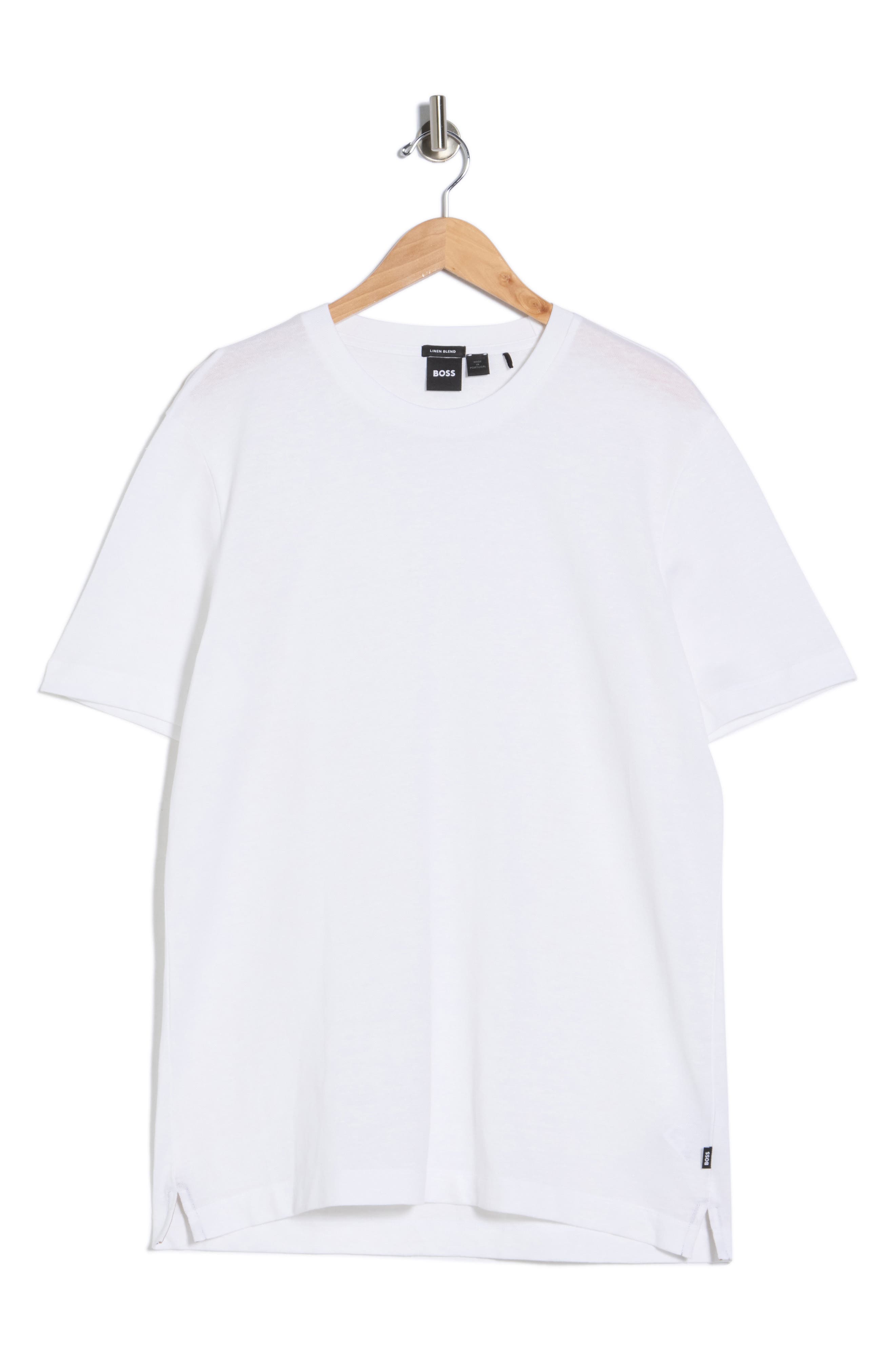 BOSS Thompson Cotton & Linen Blend Knit T-Shirt