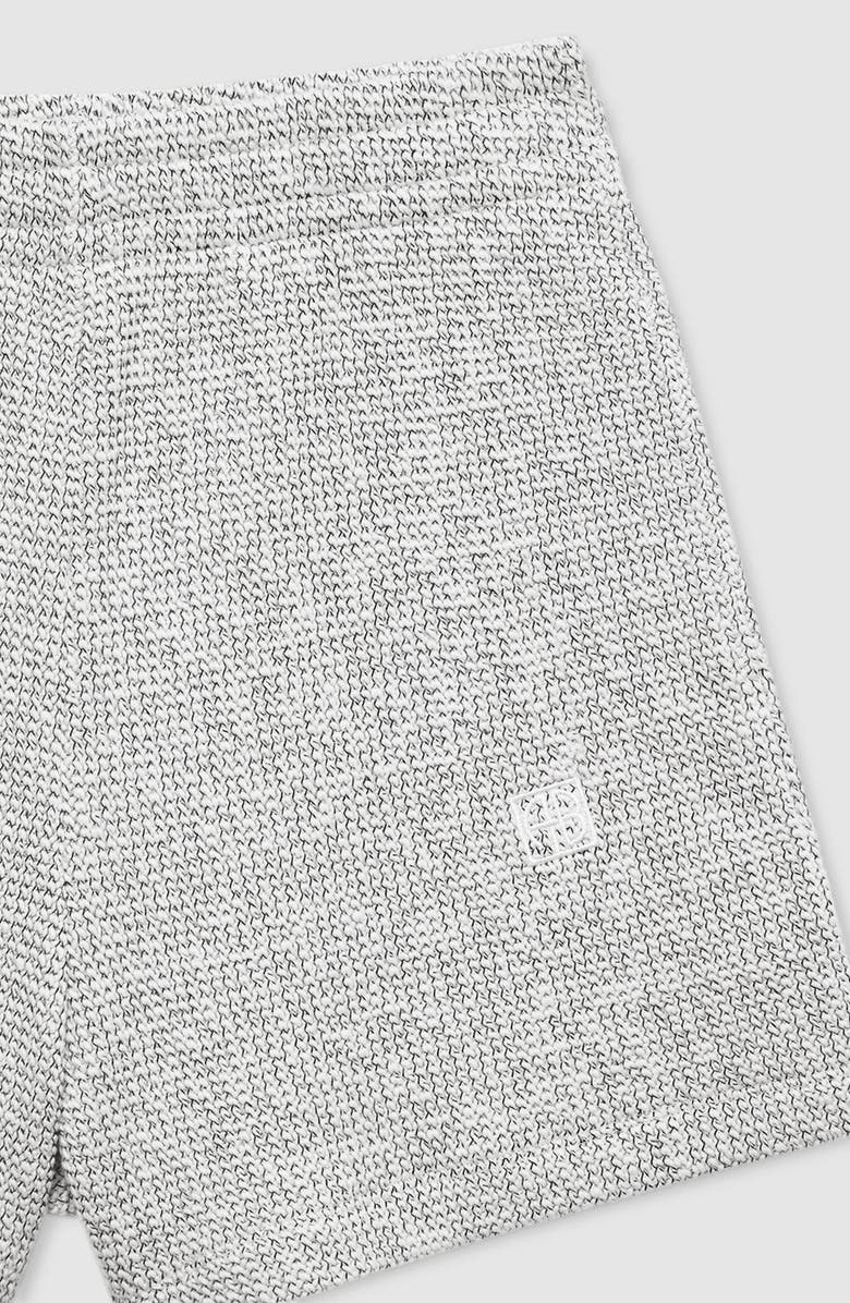 ANINE BING Kam Framed Monogram Short, Alternate, color, Ivory And Black