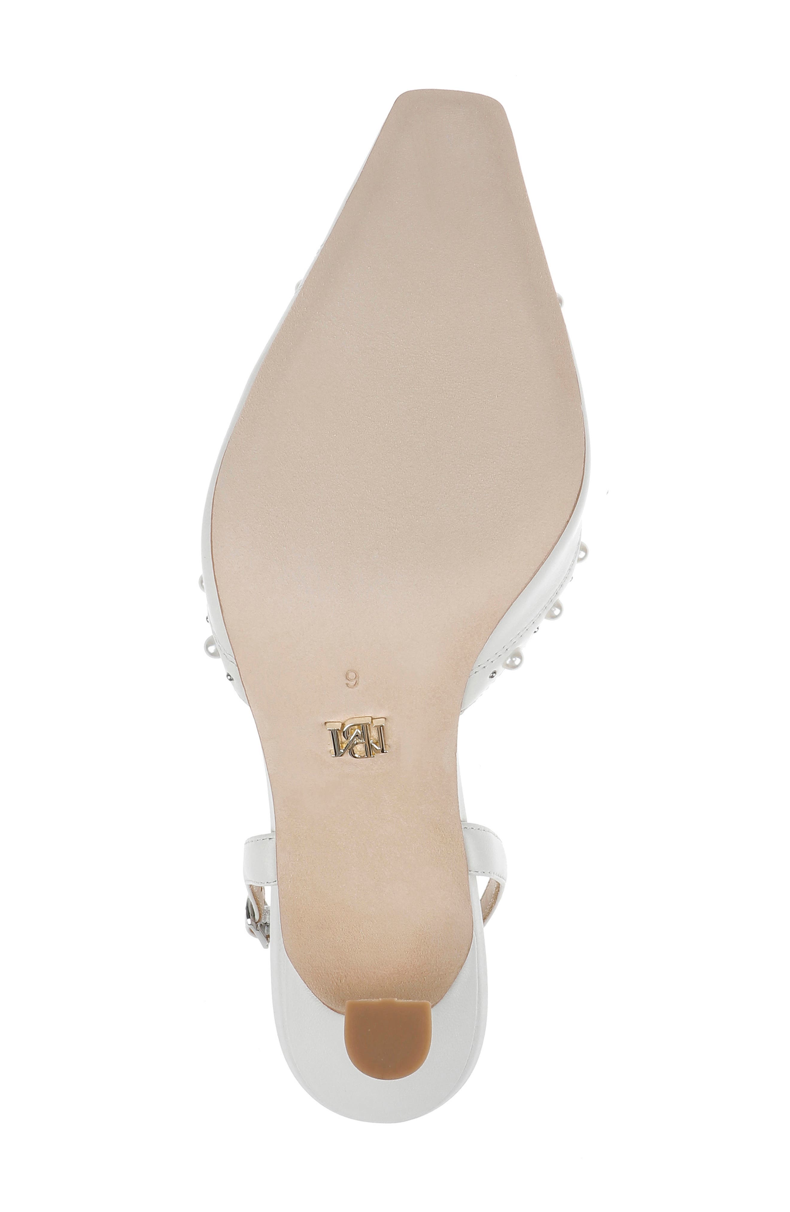 Badgley Mischka Collection Gizelle Slingback Pump, Alternate, color, White Leather