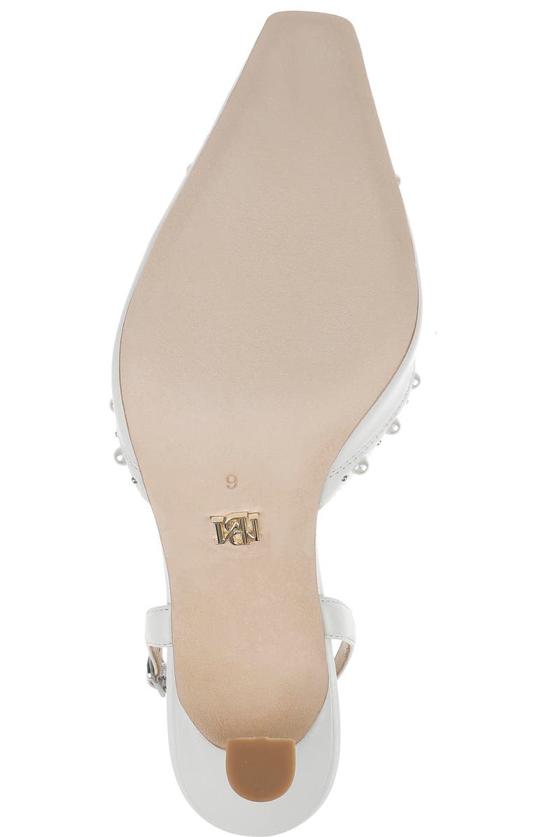 Badgley Mischka Collection Gizelle Slingback Pump, Alternate, color, White Leather