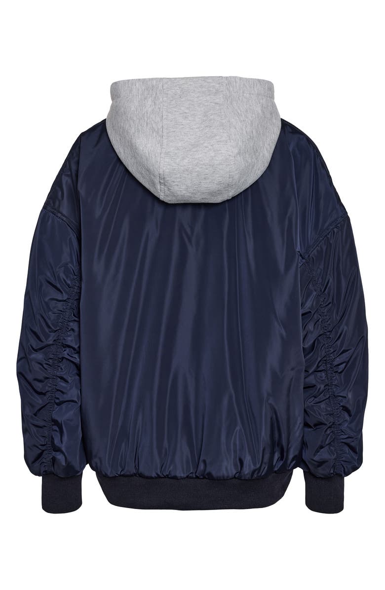 Noisy may Miley Water Repellent Hooded Bomber Jacket, Alternate, color, 