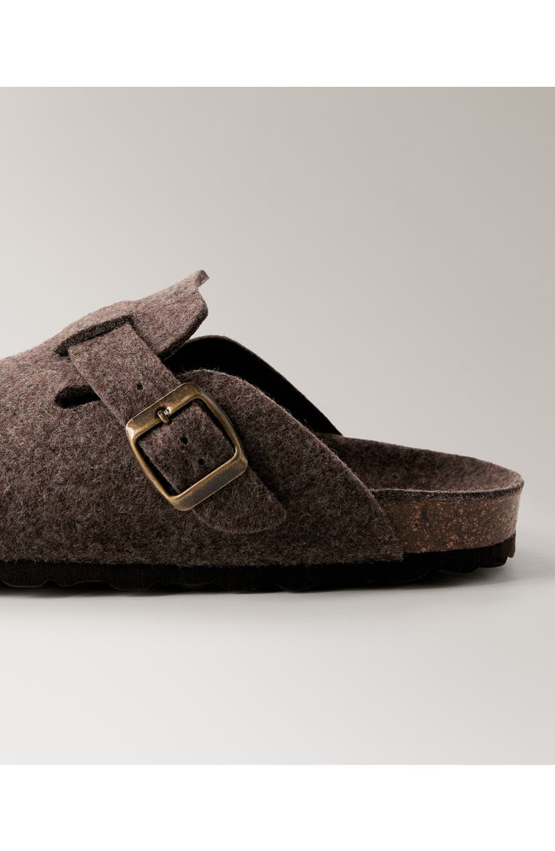 MANGO Felt Clog, Alternate, color, Medium Brown