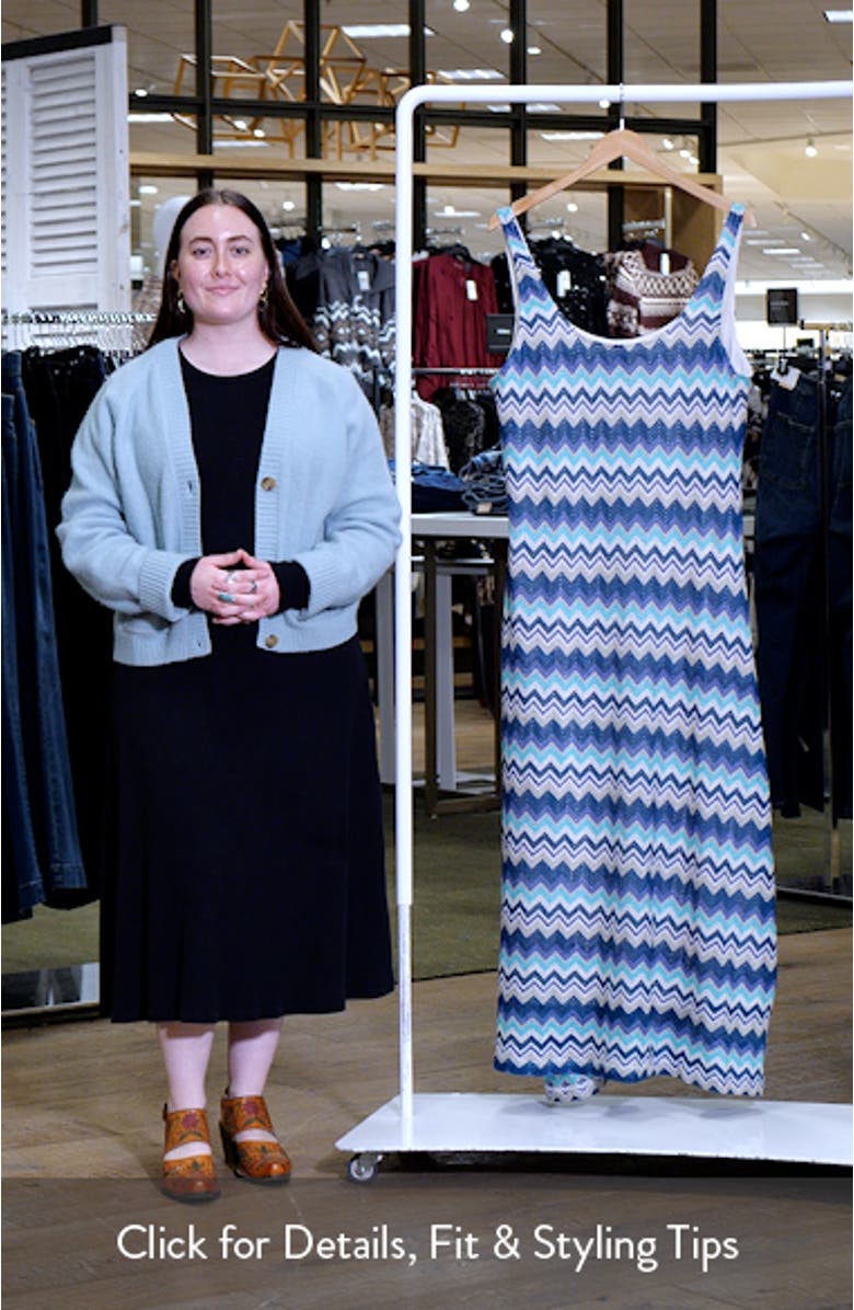 Skye Chevron Midi Dress, sales video thumbnail