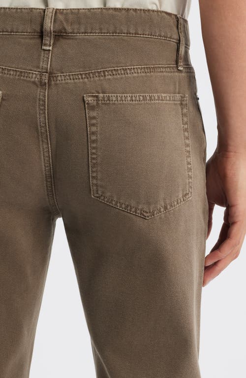 Frame The Straight Cotton-canvas Jeans In Brown
