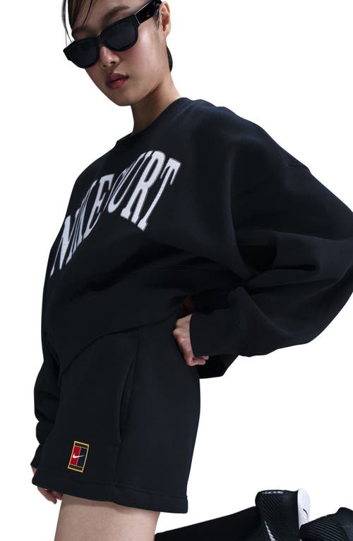 Nike Court Phoenix Fleece Shorts In Black
