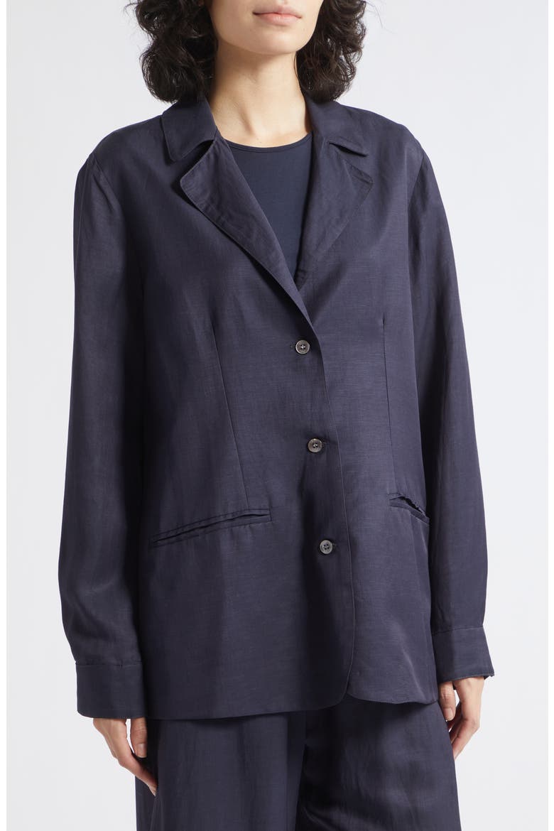 Daniel Linen Blend Jacket, Alternate, color, MIDNIGHT