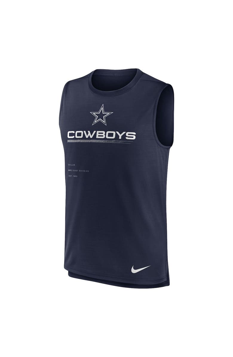 Nike Men's Nike Navy Dallas Cowboys Muscle Trainer Tank Top, Alternate, color, 