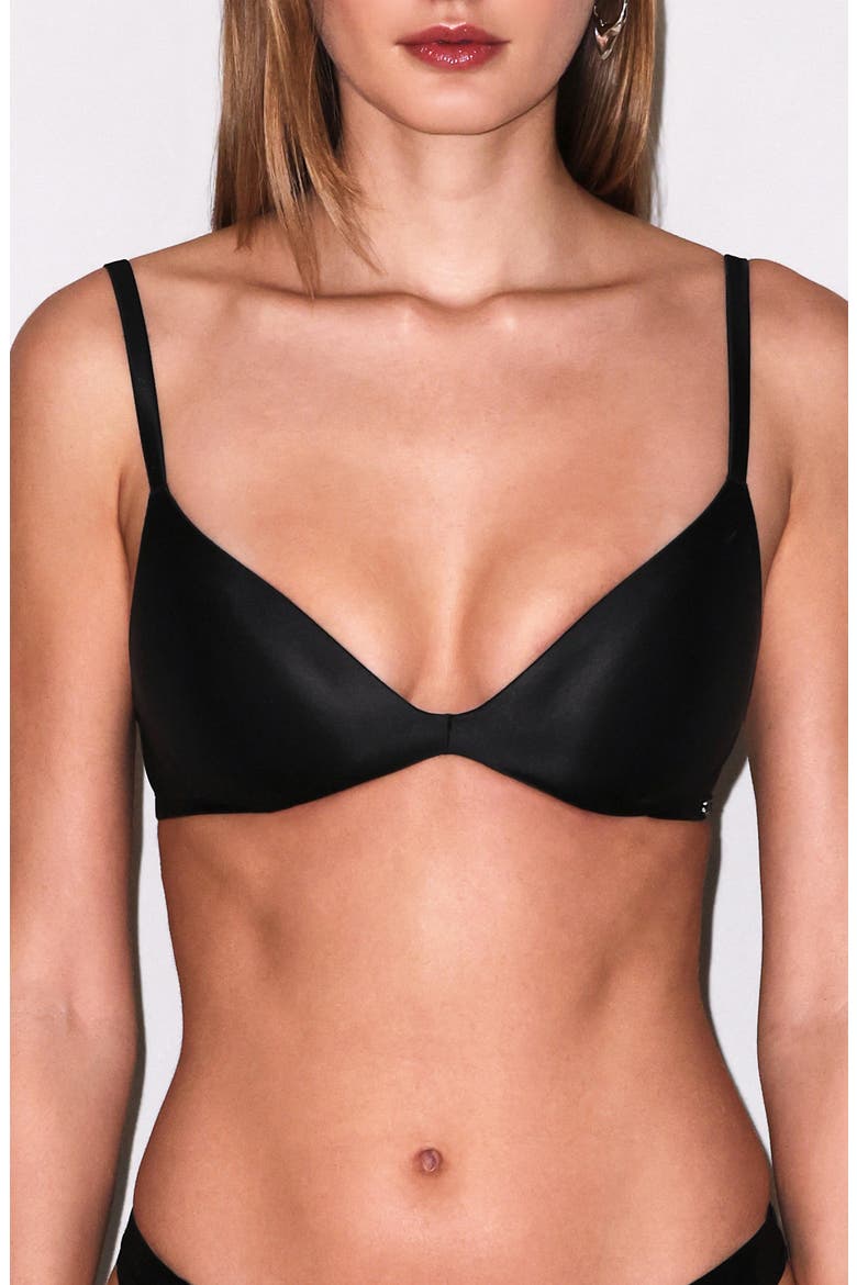Le Gloss Wireless Push-Up Bra, Main, color, BLACK