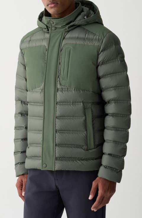 Seamless Water Repellent Hooded Down Jacket