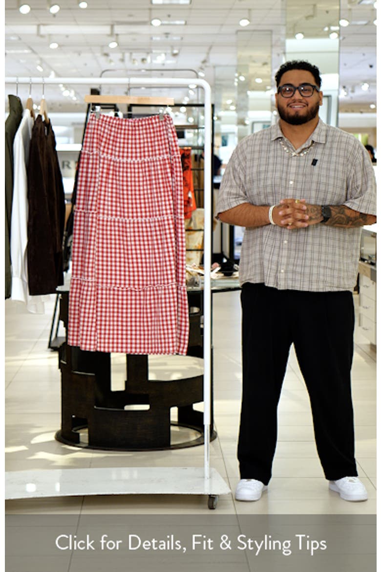 Gingham Tiered Maxi Skirt video