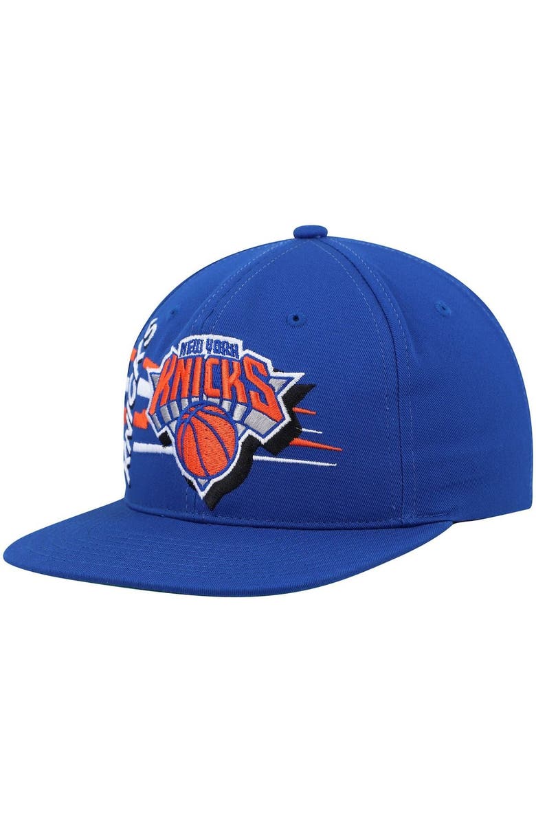 Mitchell & Ness Men's Mitchell & Ness Blue New York Knicks Retro Bolt Deadstock Snapback Hat, Alternate, color,