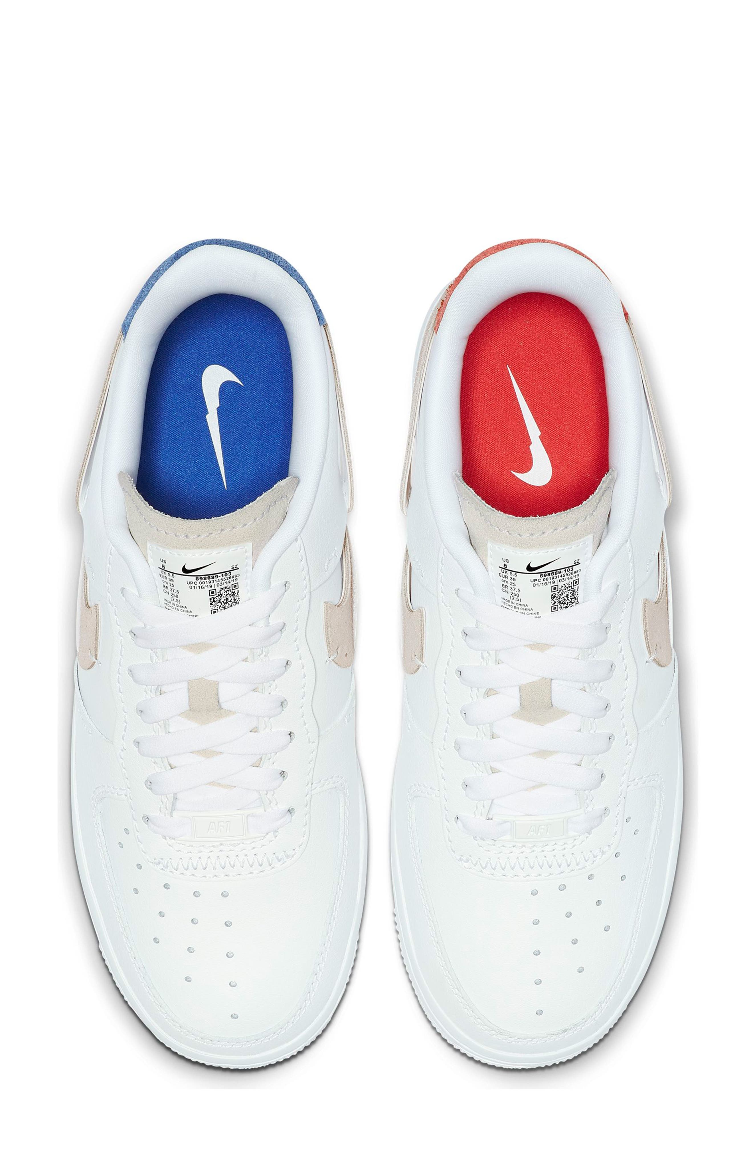 Air Force 1 '07 LX Sneaker, Alternate, color, WHITE/ PLATINUM TINT/ ROYAL