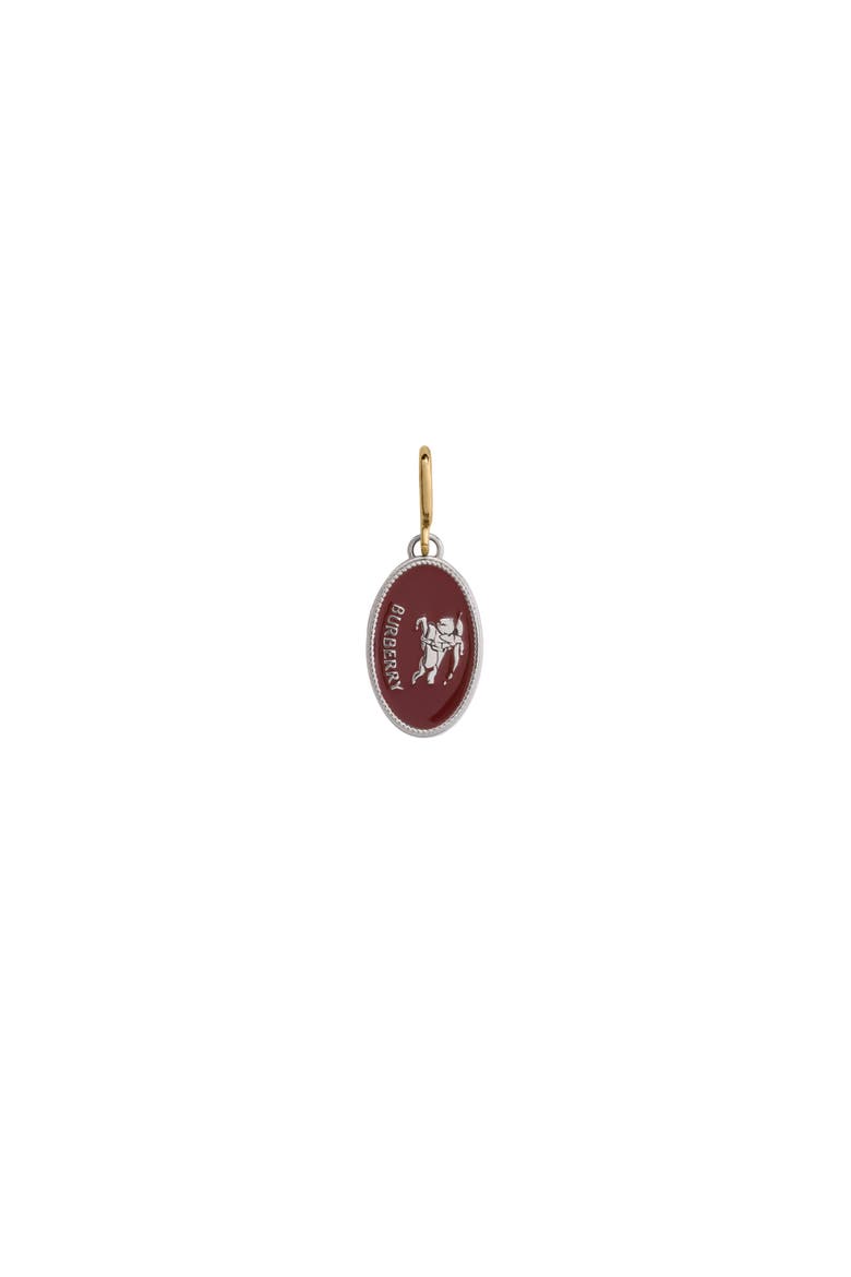 Knight Stamp Enamel Charm, Main, color, Sash purple/silver