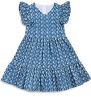 Pippa & Julie Kids' Serena Eyelet Chambray Dress