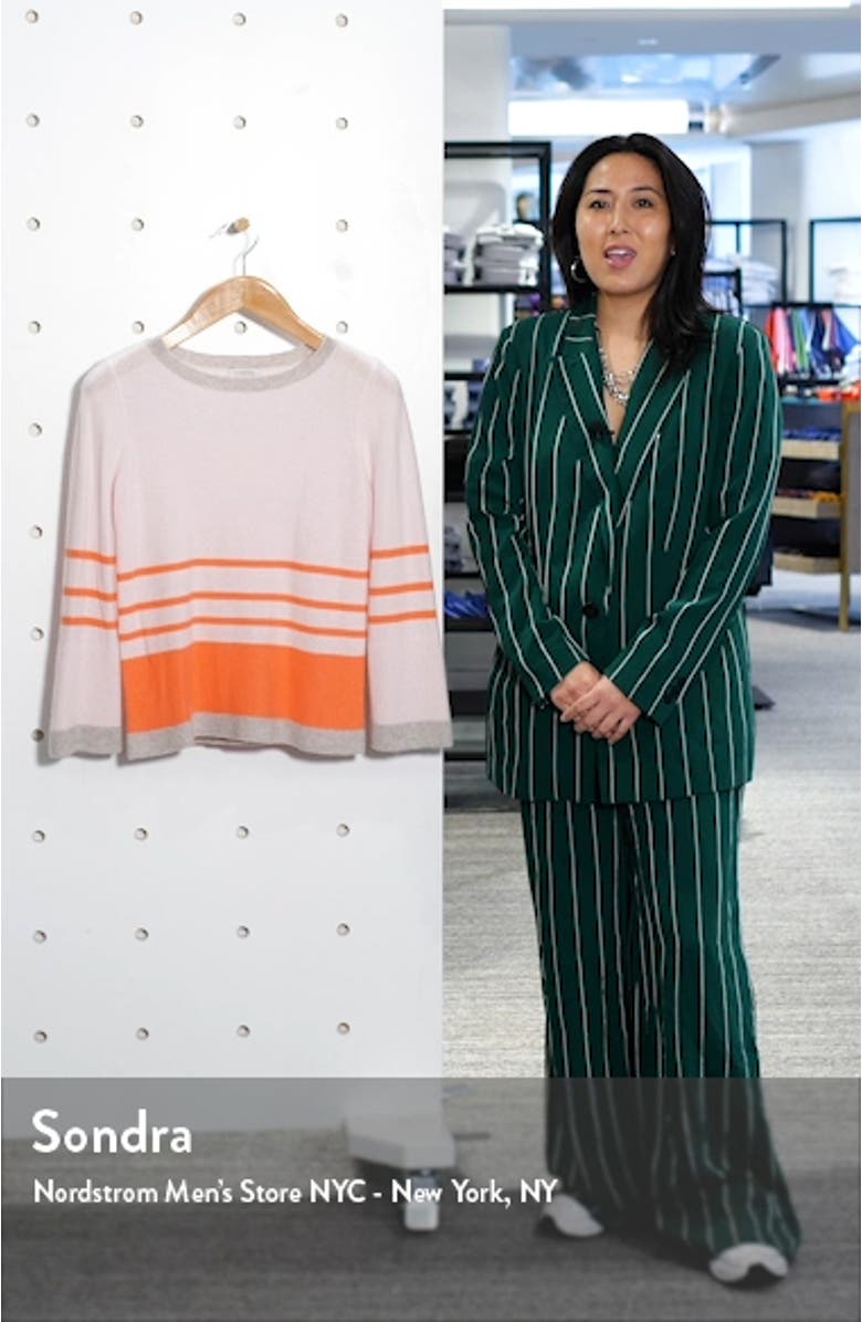 Stripe Crewneck Cashmere Sweater, sales video thumbnail