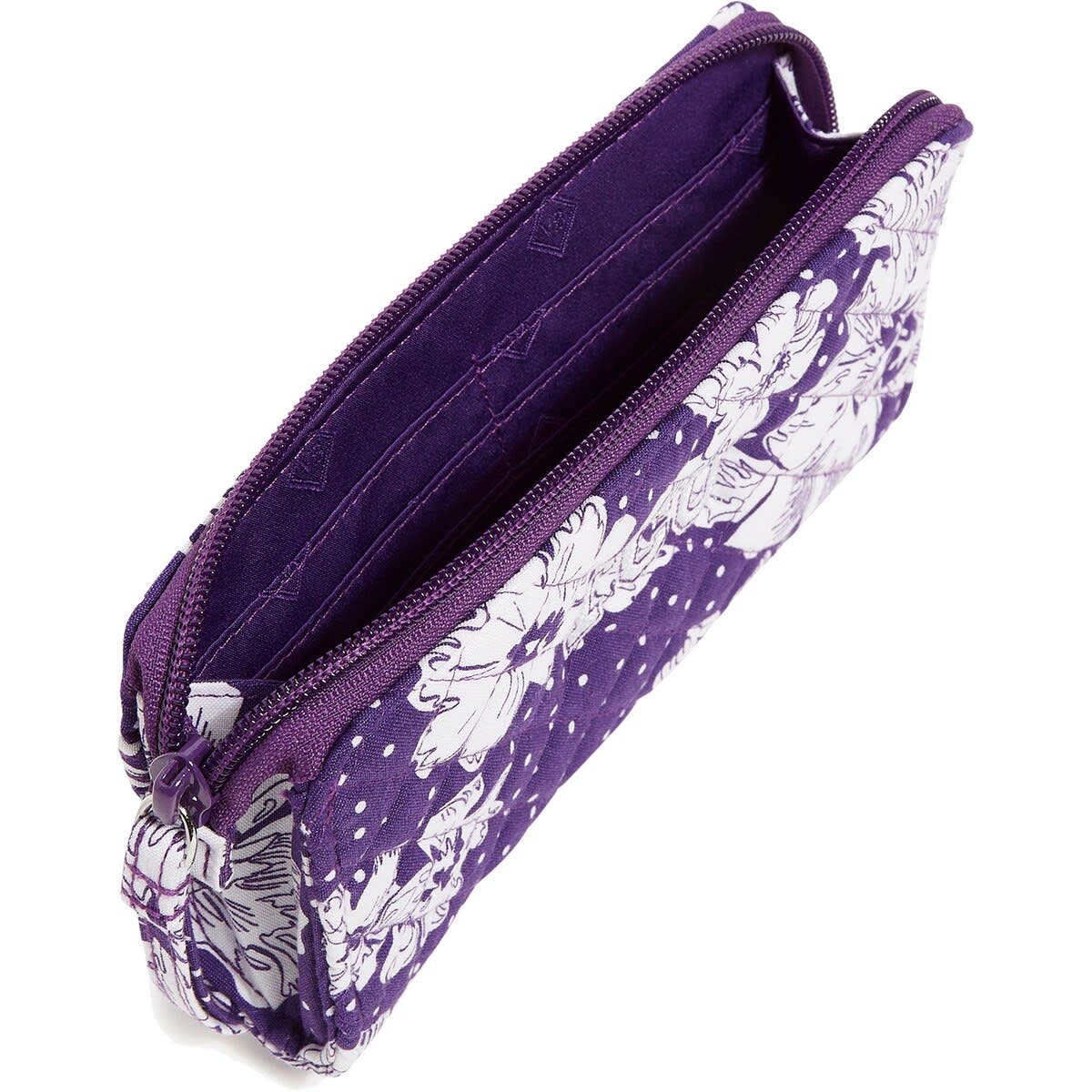 TCU Horned Frogs Rain Garden Front-Zip Wristlet, Alternate, color, Purple