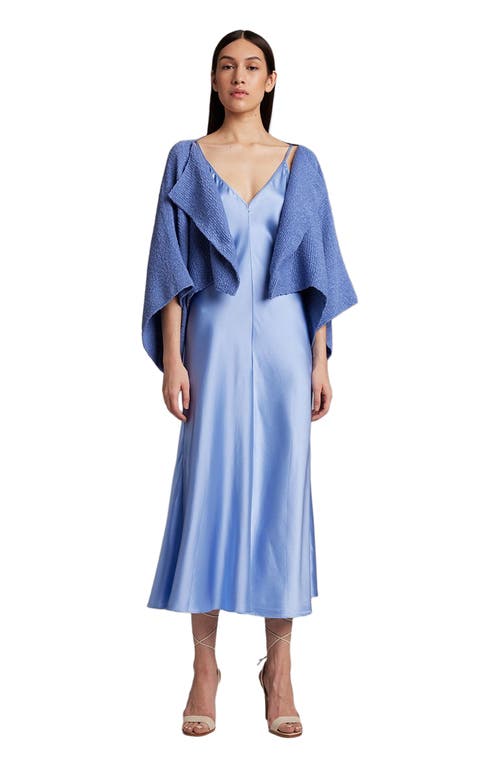 Voz Textured Cotton Bolero In Blue