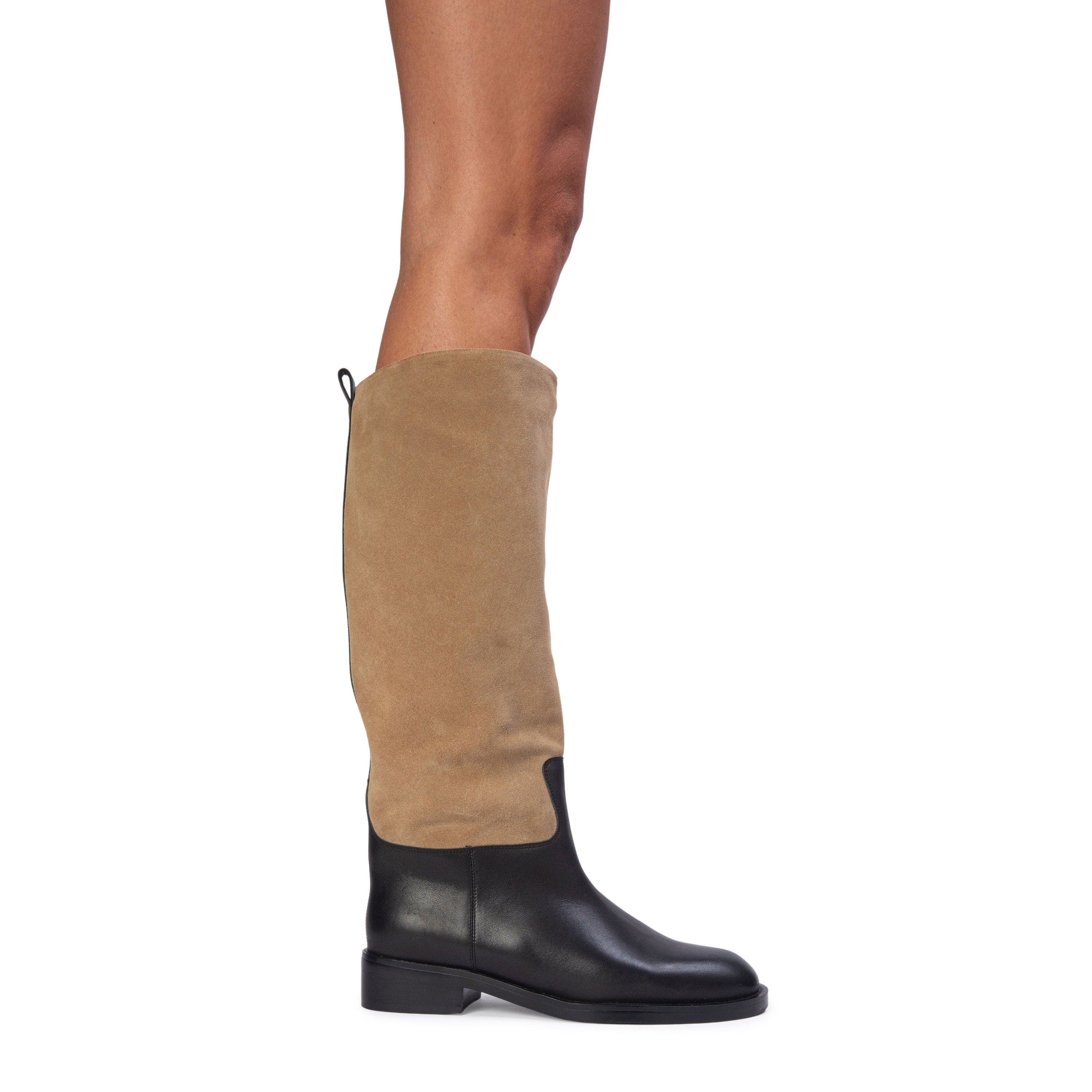 Pace 40 Boot, Alternate, color, Latte Suede / Black Leather