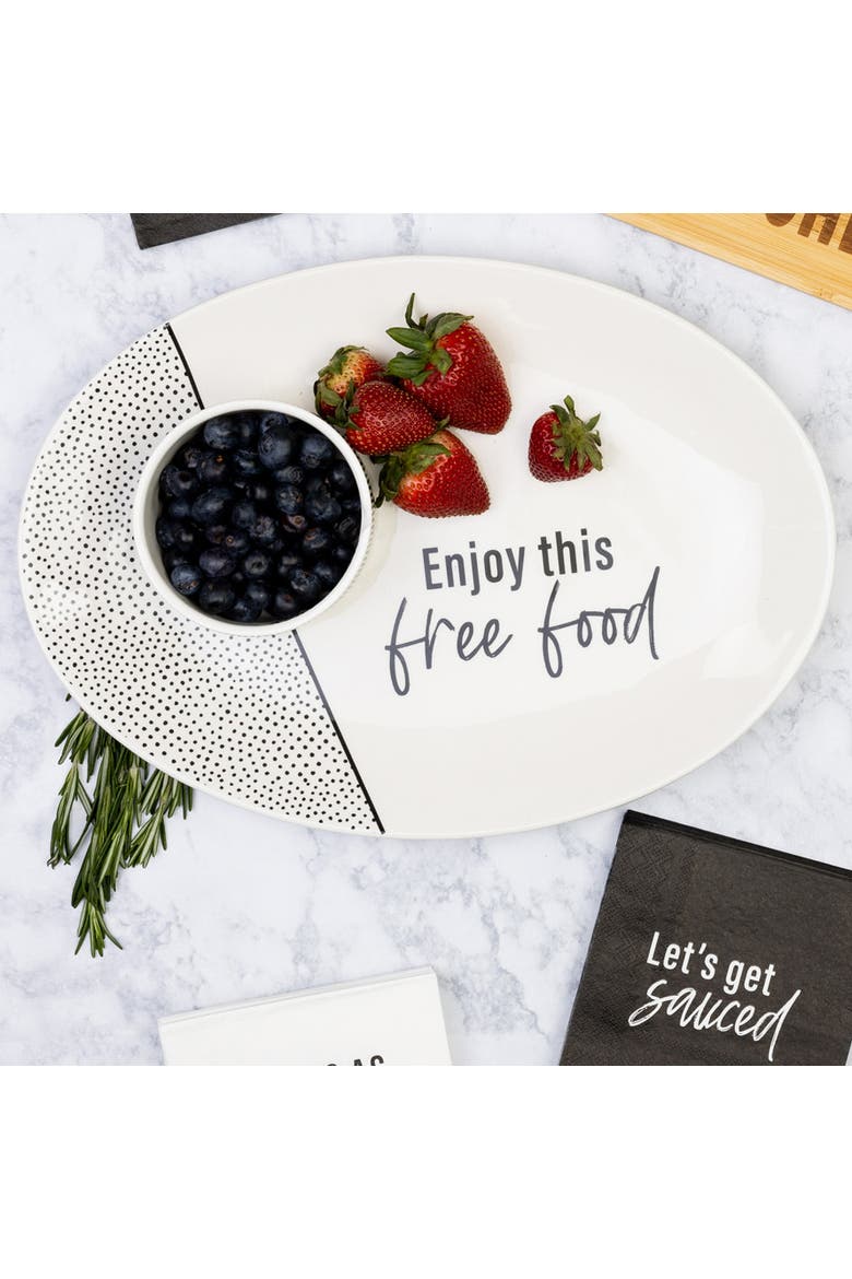 Free Food Platter, Alternate, color, White