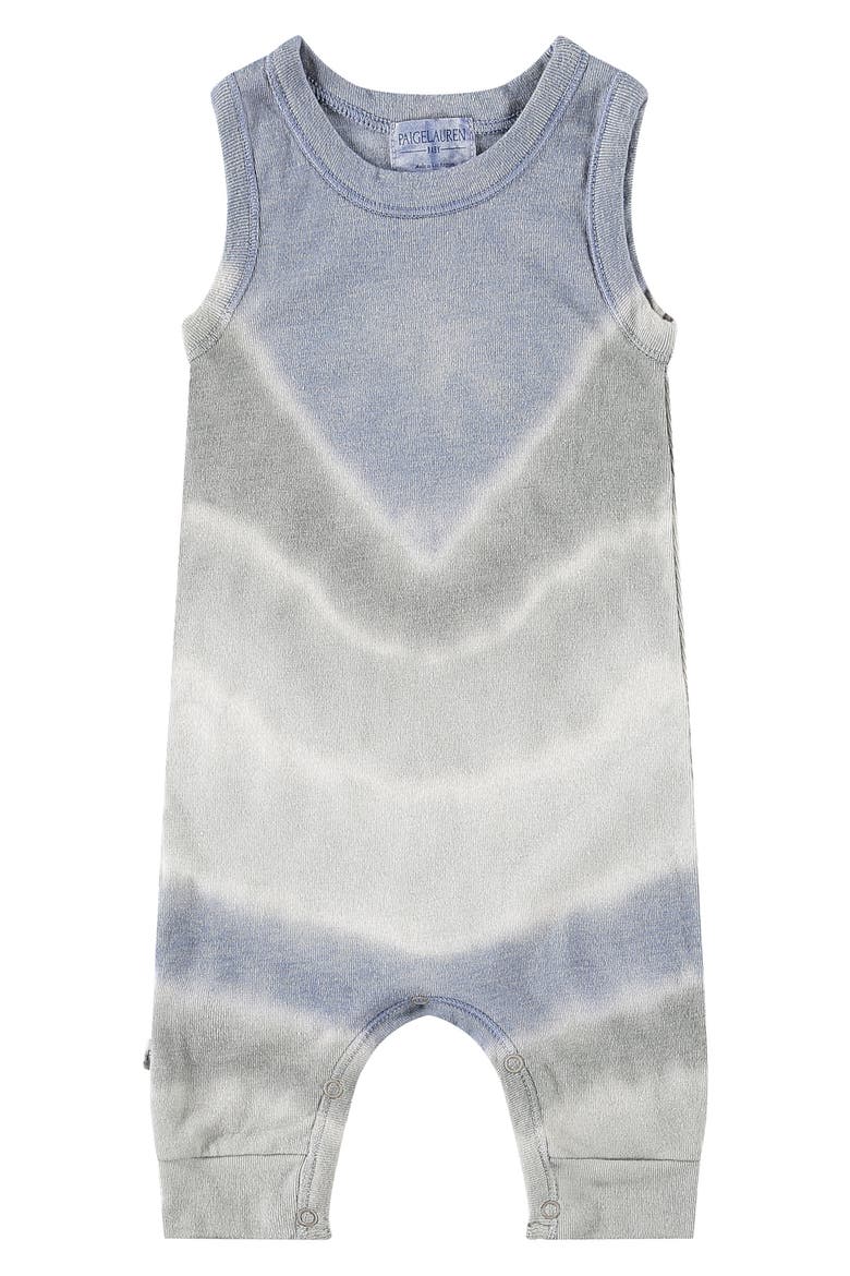 Tie Dye Tank Romper, Main, color, GRAY