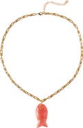 MacRae & Co. Stone Fish Pendant Necklace