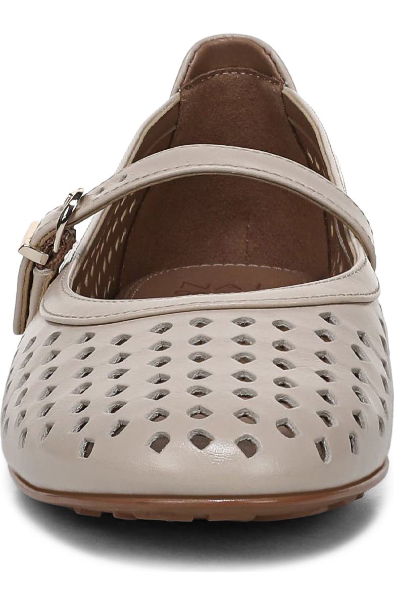 Naturalizer Aria Perforated Mary Jane Flat, Alternate, color, Ivory Mist