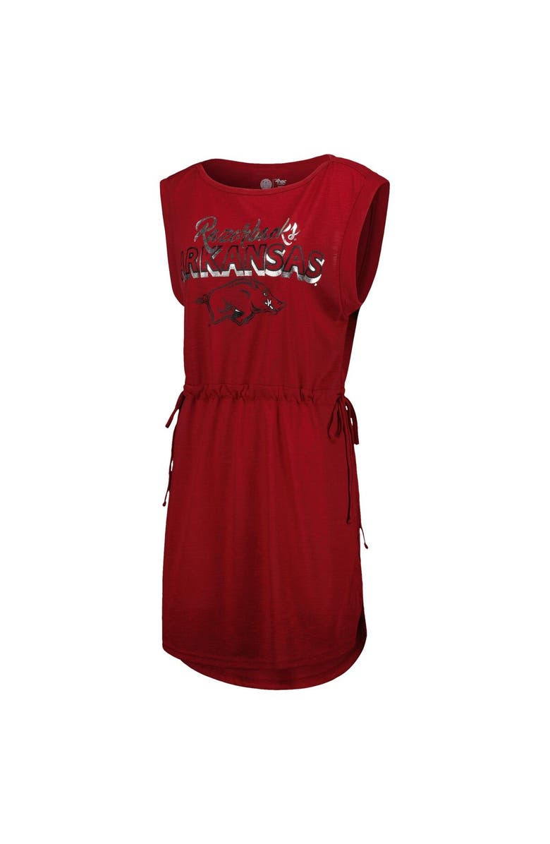 G-III 4HER BY CARL BANKS Women's G-III 4Her by Carl Banks Cardinal Arkansas Razorbacks GOAT Swimsuit Cover-Up Dress, Alternate, color, Cardinal