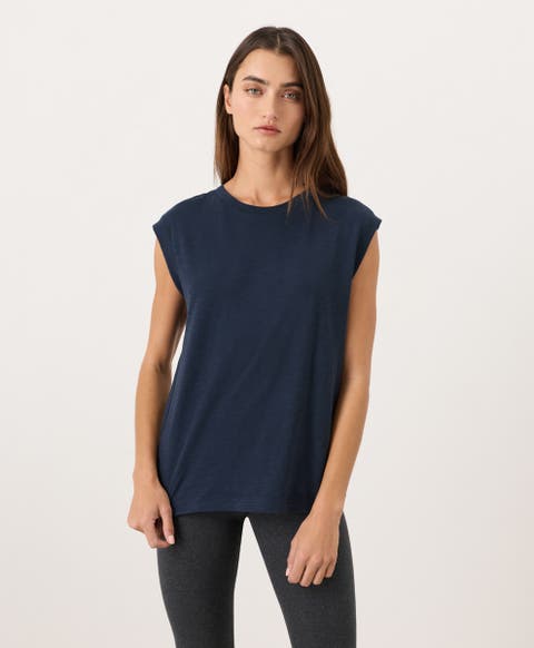Organic Cotton Featherweight Slub Relaxed Muscle Tee