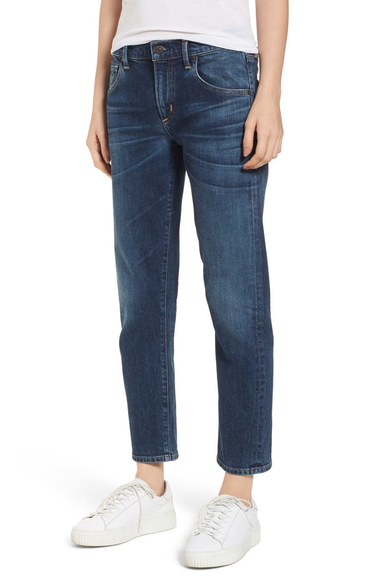 Emerson Slim Boyfriend Jeans, Main, color, NEW MOON