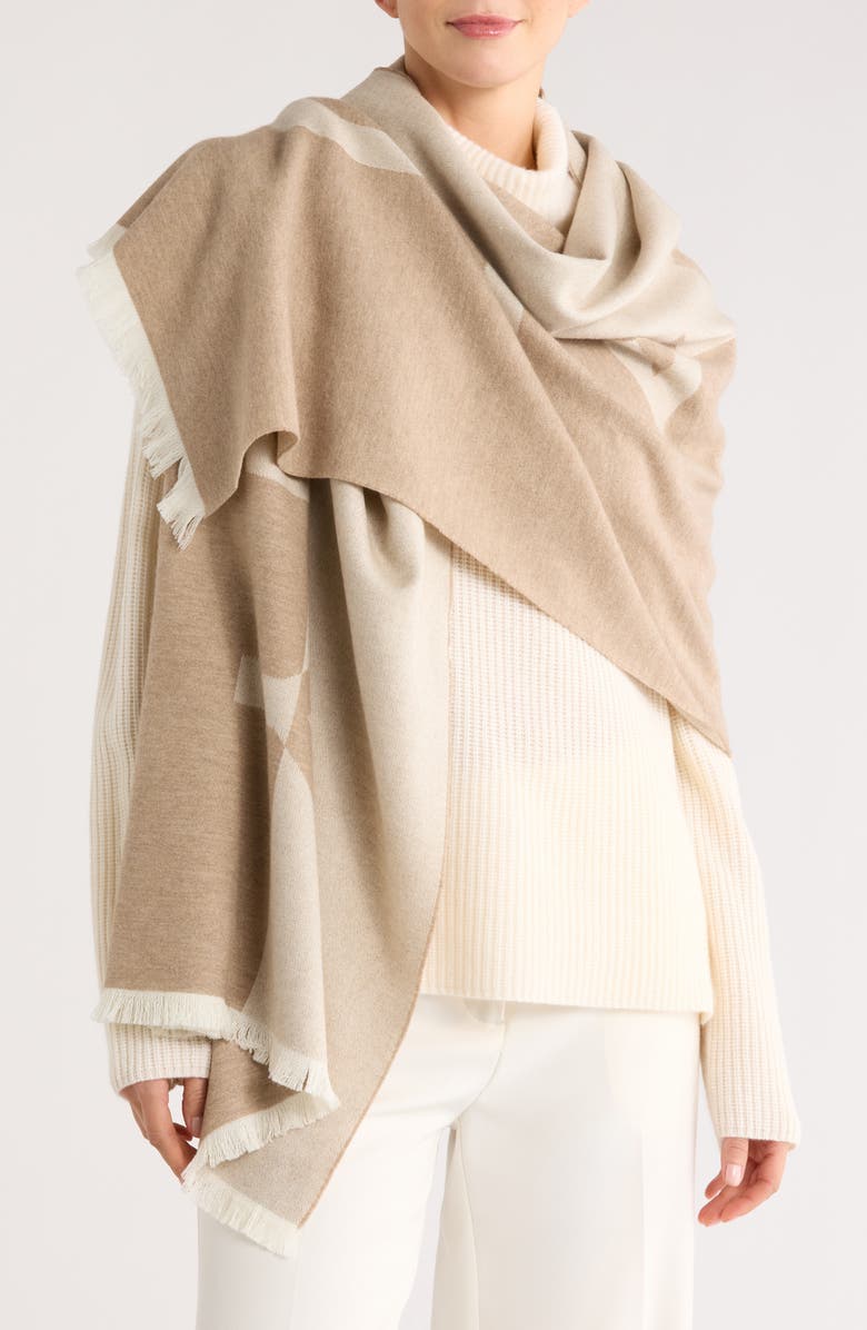 Givenchy Logo Wool & Cashmere Blend Oblong Scarf, Main, color, 