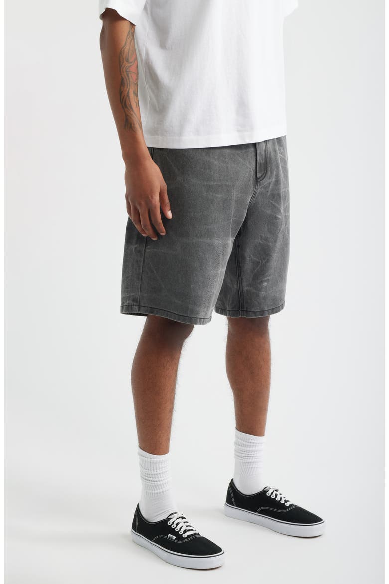 Bigwig Baggy Denim Shorts, Alternate, color, BLACK WRINKLE WASH