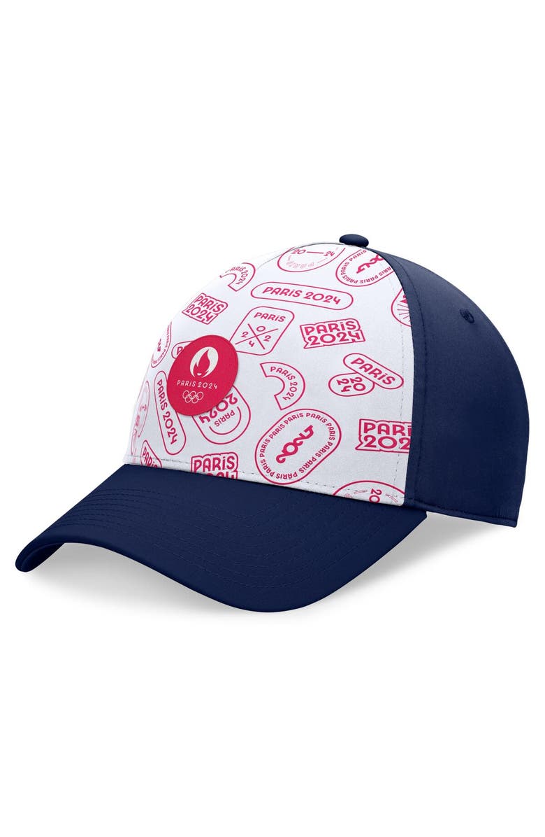 FANATICS Men's Fanatics Branded Navy/White Paris 2024 Summer Olympics Flex Hat, Alternate, color, 