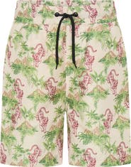TINY TRIBE Kids' Tiger Island UPF 50+ Swim Trunks