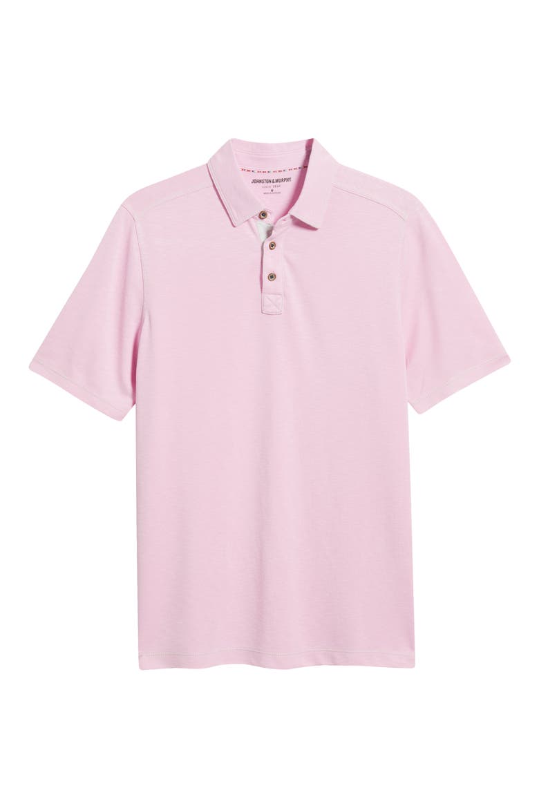 Vintage Slub Jersey Polo, Alternate, color, HOT PINK