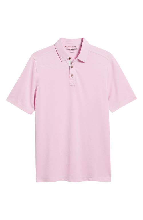 Johnston & Murphy Vintage Slub Jersey Polo In Hot Pink