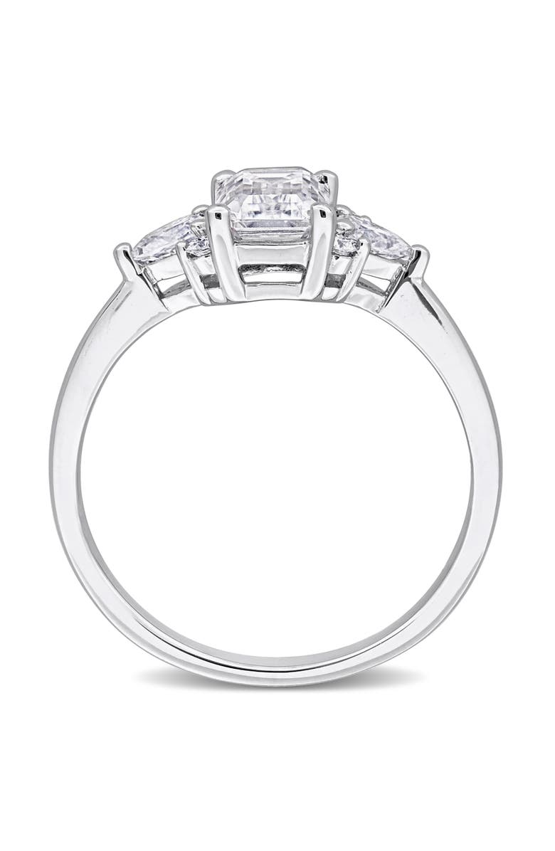 Julianna B. Moissanite Engagement Ring Sterling Silver, Alternate, color, Sterling Silver