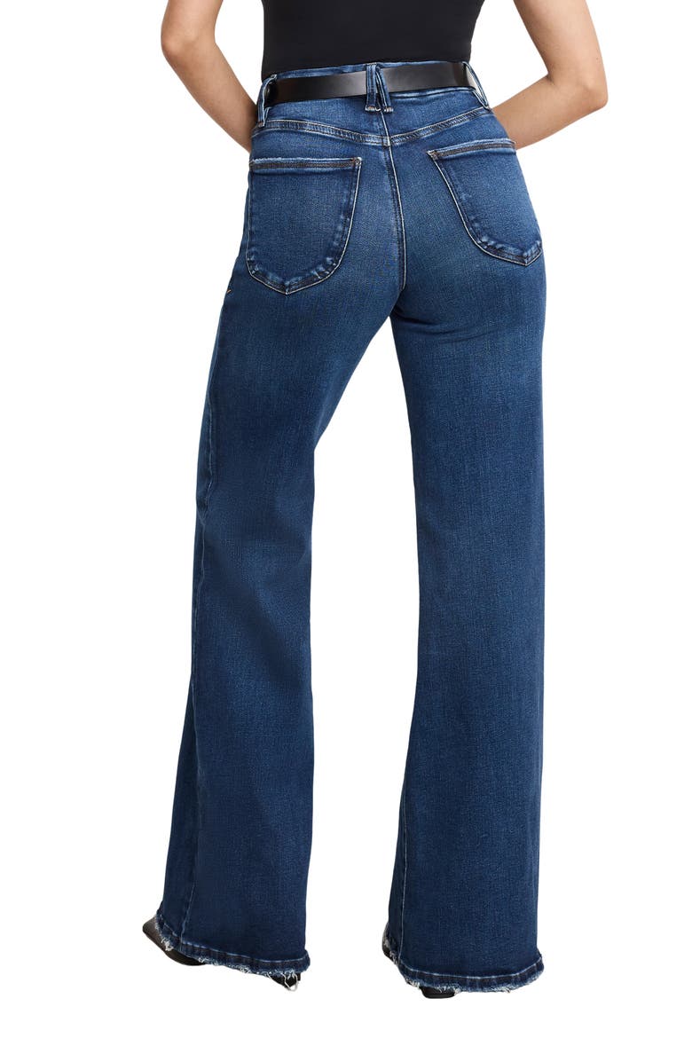 Good Waist Patch Pocket Palazzo Jeans, Alternate, color, INDIGO911